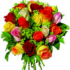 bouquet di rose colorate