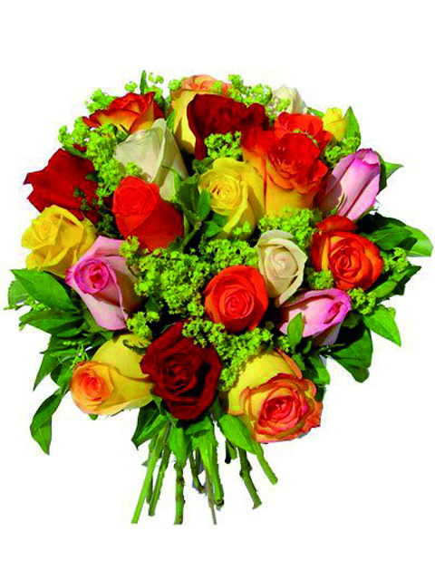 bouquet di rose colorate