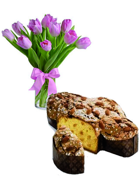 colomba e tulipani