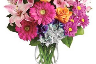 bouquet di fiori misti multicolore