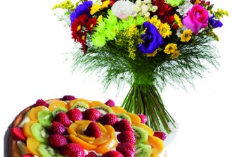 fiori misti e crostata